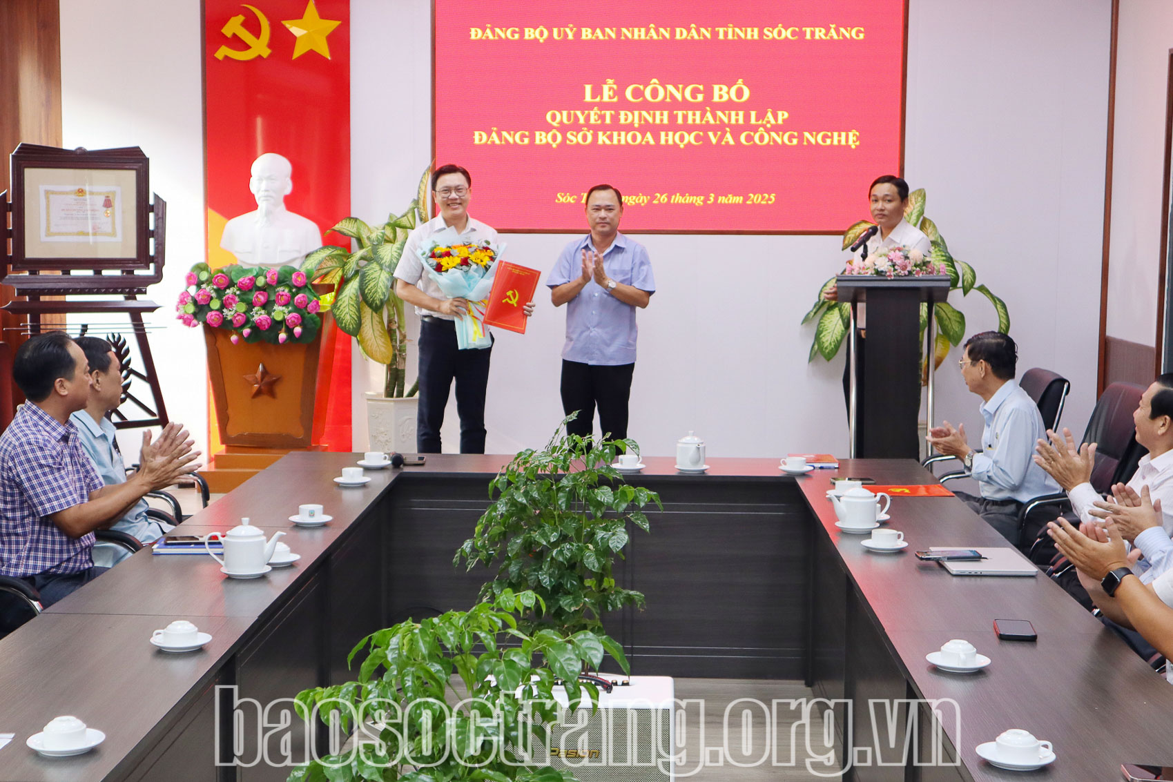 Công bố quyết định thành lập Đảng bộ Sở Khoa học và Công nghệ tỉnh Sóc Trăng